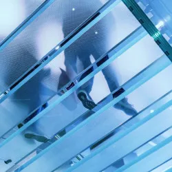 Plancher en verre antidérapant Diamond Plate Flooring® 31.52mm 