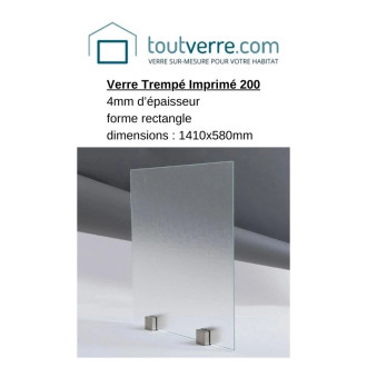 Devis sur mesure verre trempé imprimé 200 4mm