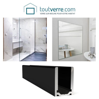 Devis sur mesure verre anticalcaire et miroir filmé