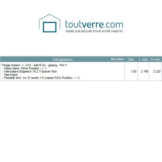 Devis sur mesure double vitrage grandes dimensions