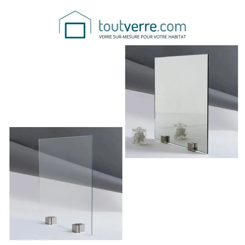 Devis verre trempé clair et miroir filmé