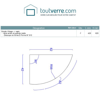 Devis sur mesure verre armé grande maille