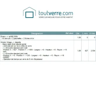 Devis porte clarit® dépoli...