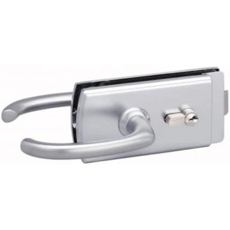 Kit complet serrure + paumelles avec accessoires et barillet chromé brillant pour porte en verre Clarit®