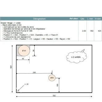 Devis sur mesure verre...