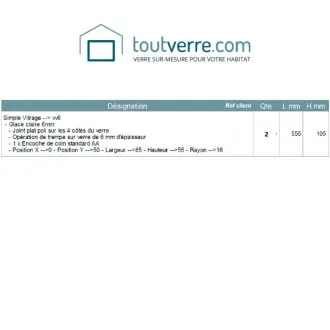 Devis sur mesure verre...