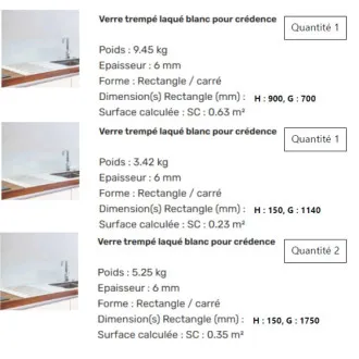 Devis sur mesure verre...