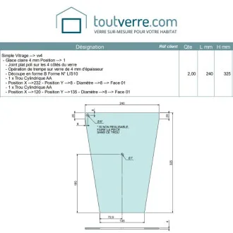 Devis sur mesure verre...