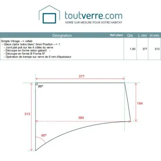 Devis sur mesure verre...