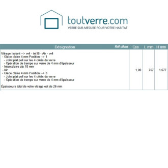 Devis double vitrage avec verres trempés