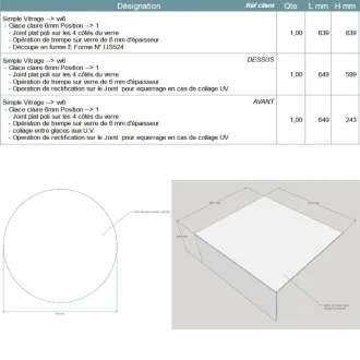 Devis sur mesure verre...