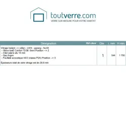 Devis sur mesure double vitrage vven et fsc44 
