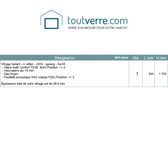 Devis sur mesure double vitrage vven et fsc44
