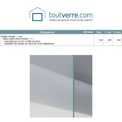 Devis sur mesure verre trempé clair 5mm 