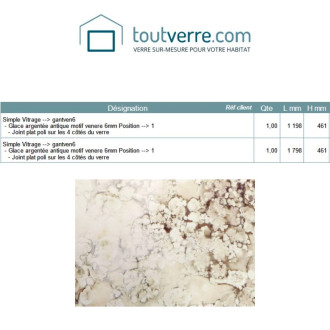 Devis miroir vénéré 6mm d'épaisseur