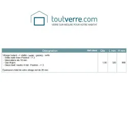 Devis sur mesure double vitrage avec face imprimé delta mat 