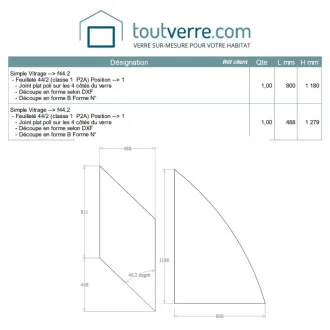 Devis sur mesure verre...