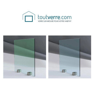 Devis sur mesure verre trempé teinté vert / bleu