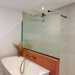 Verre trempé imprimé Flute 8mm, pour paroi de douche 