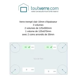 Devis verres trempés clairs 10mm d'épaisseur 
