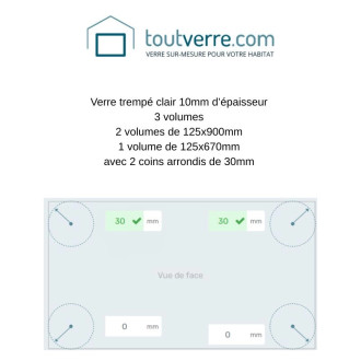 Devis verres trempés clairs 10mm d'épaisseur