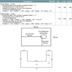 Devis verres trempés laqués blancs 6mm selon plans 