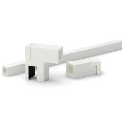 Barre de stabilisation de paroi de douche blanc mat 