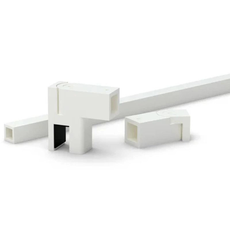 Barre de stabilisation de paroi de douche blanc mat