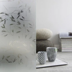 Verre Dépoli Acide - Motif Avoine 