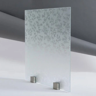 Verre Dépoli Acide - Motif...