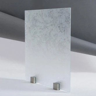 Verre Dépoli Acide - Motif...