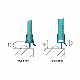 Joint d'étanchéité pour porte de douche