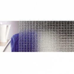Verre armé petite maille crépi 6mm, coupe brute 