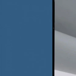 Miroir argenté bleu sur mesure 6mm filmé 