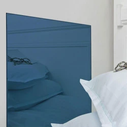 Miroir argenté bleu sur mesure 6mm filmé 