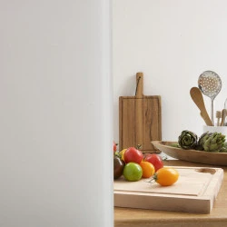 Verre trempé laqué blanc pour crédence 