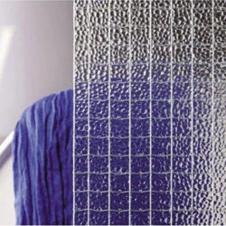 Verre armé petite maille crépi 6mm, coupe brute 