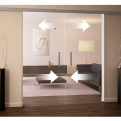 Système de rail pour porte coulissante en verre 