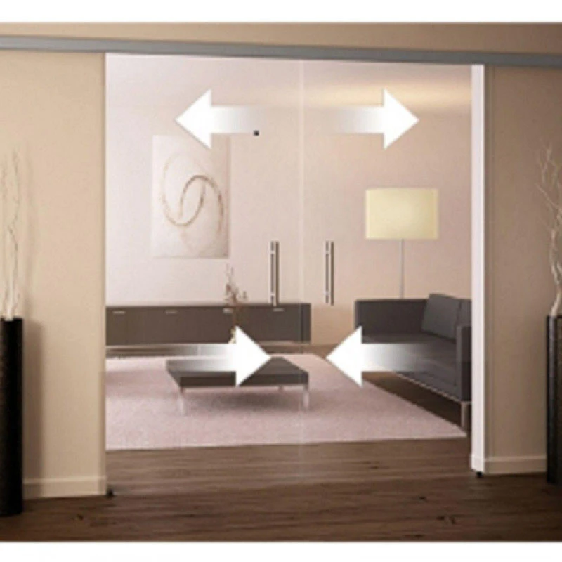 Système de rail pour porte coulissante en verre