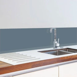 Verre Trempé Laqué Gris pour Crédence 