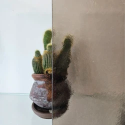 Verre trempé imprimé chinchilla bronze 