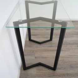 Plateau en verre trempé clair, extra clair, dépoli de 10 et 12mm 