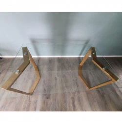 Plateau en verre trempé clair, extra clair, dépoli de 10 et 12mm 