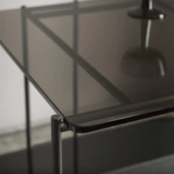 Plateau en verre trempé coloré teinté de 10mm 