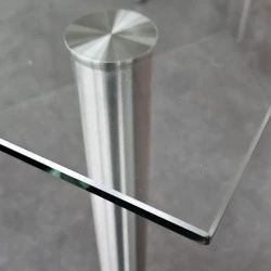 Pied pour table en verre 