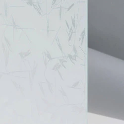 Verre Trempé Dépoli Acide - Motif Avoine 