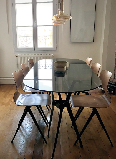 table basse en verre trempé avec pieds - toutverre