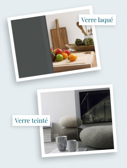 Le jeu des différences : verre laqué ou teinté dans la masse 